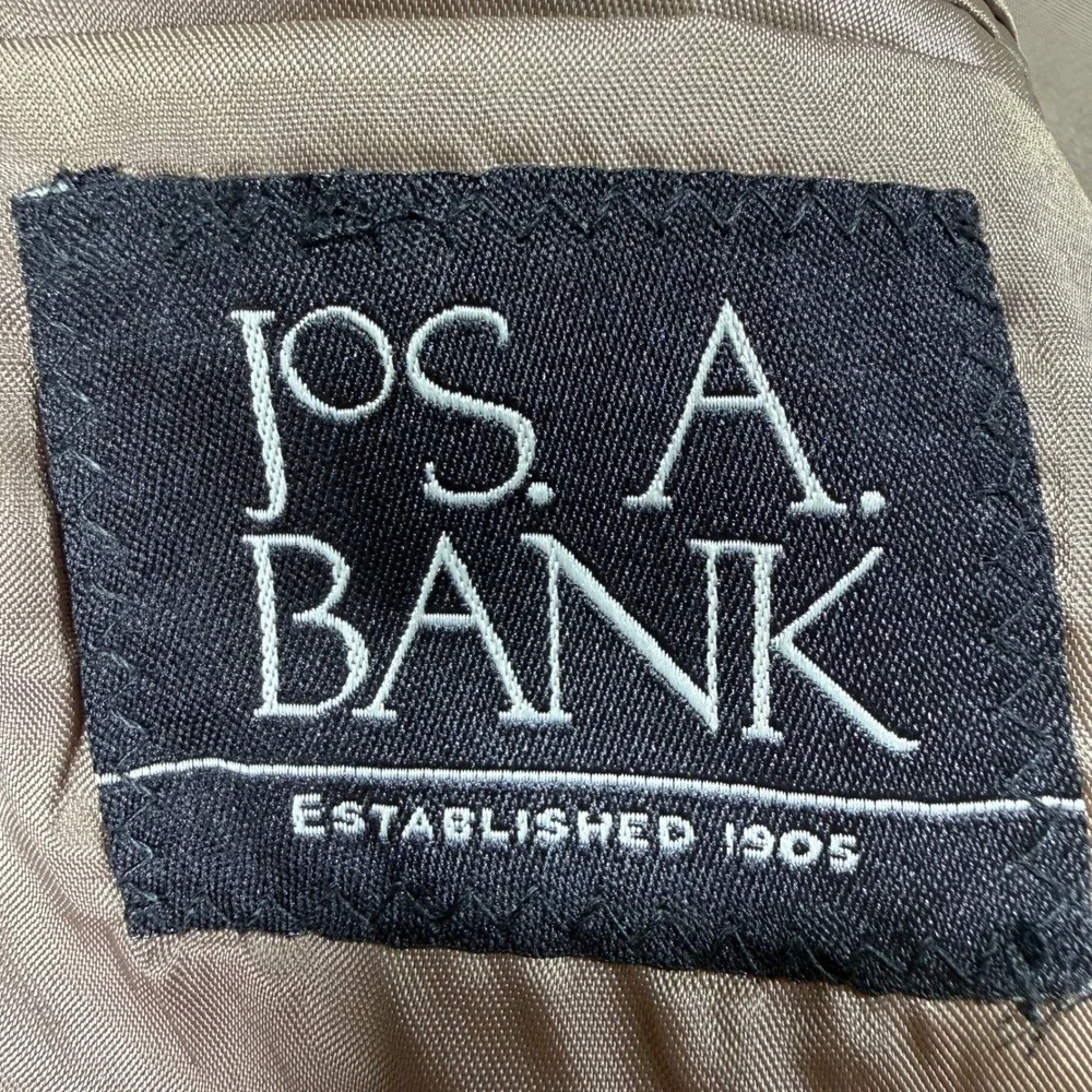 Jos. A. Bank Executive Collection Blazer Mens 42R Tan 100% Wool 2-Button Coat‎